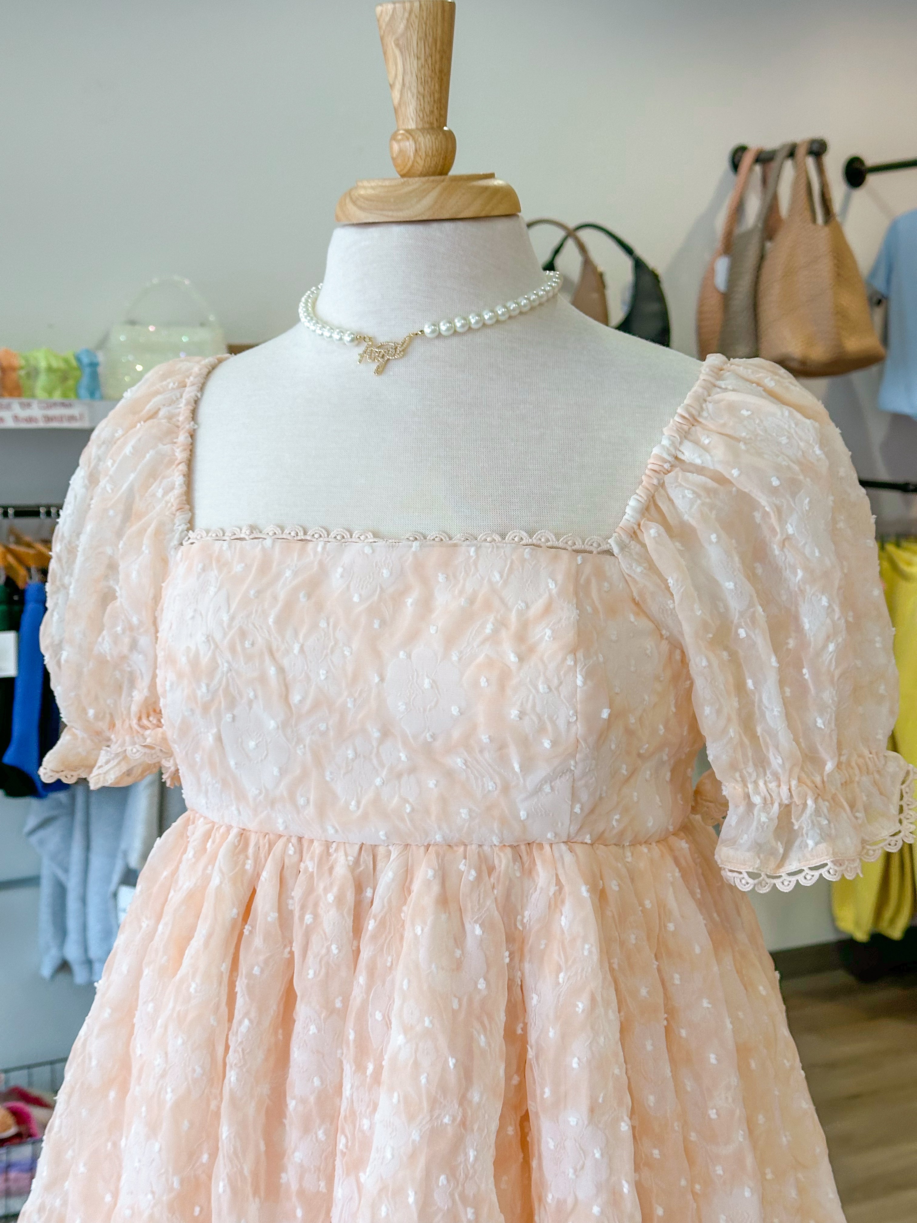 Floral Chiffon Swiss Babydoll Dress Floral Chiffon Swiss Babydoll Dress