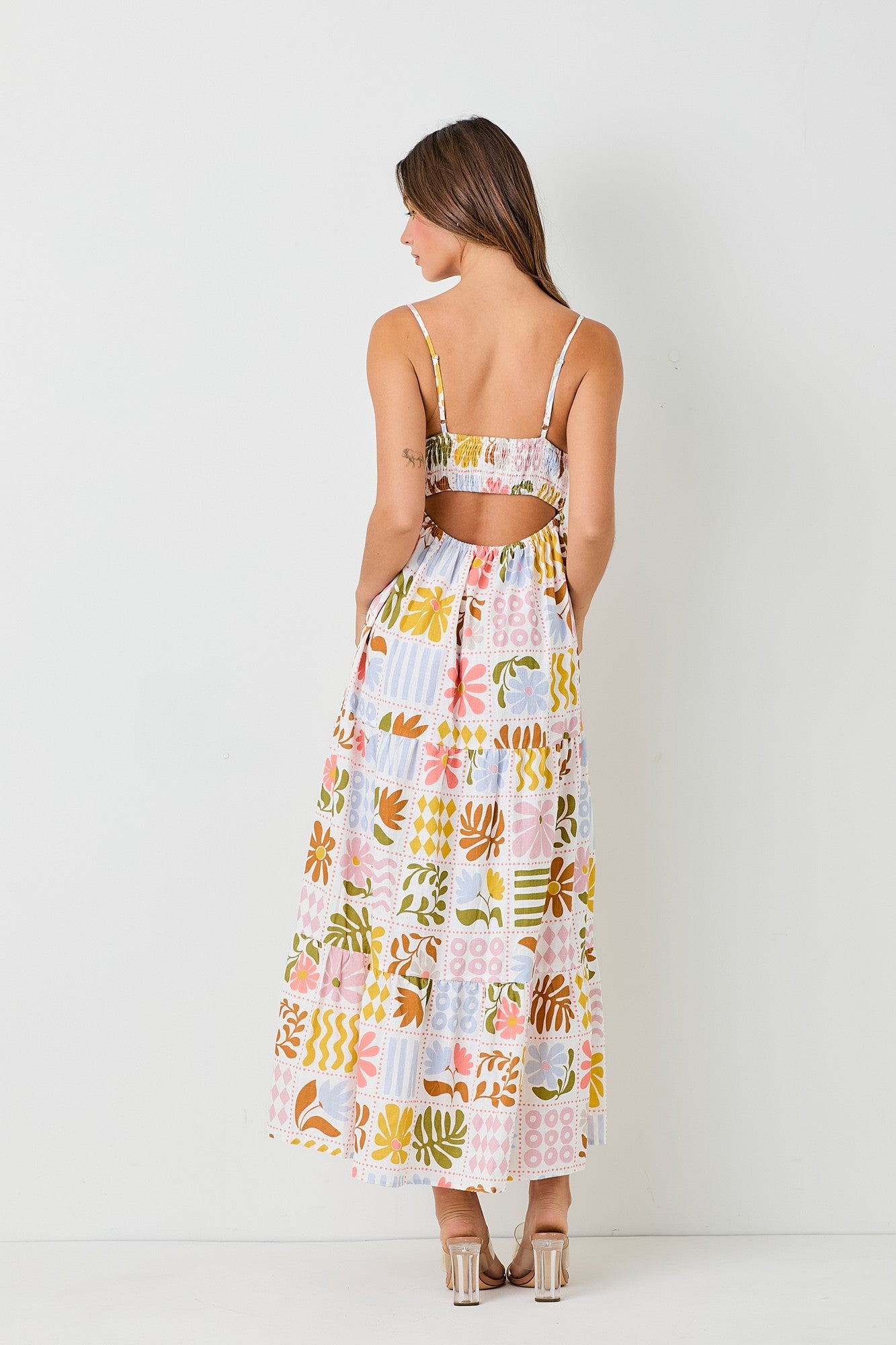 Floral Print Woven Linen Maxi Dress A Diamond in the North Floral Print Woven Linen Maxi Dress A Diamond in the North