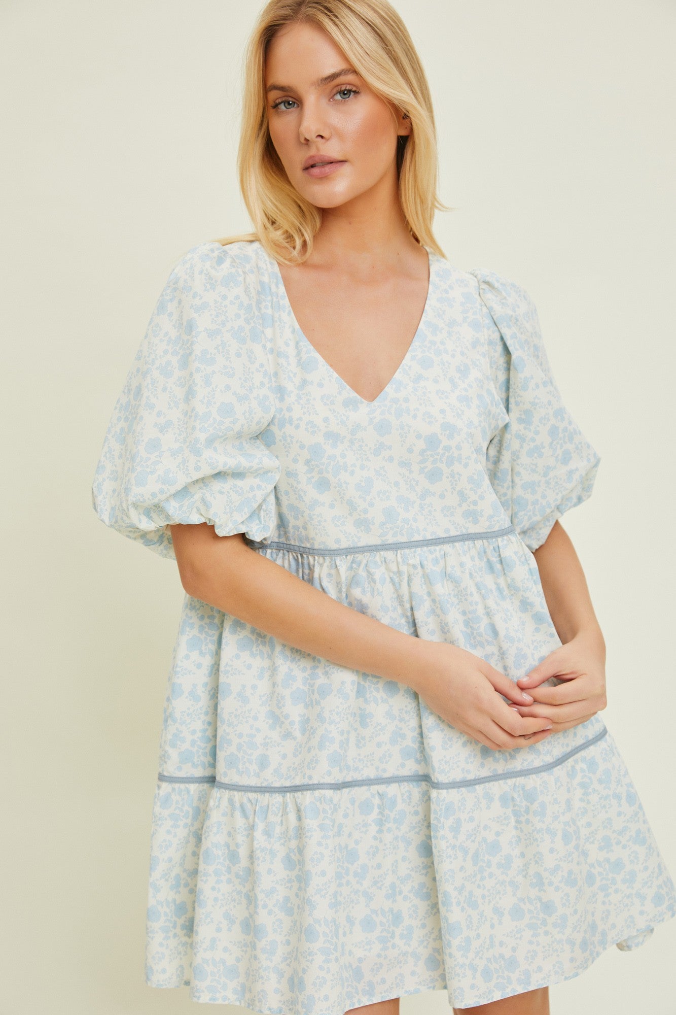 Floral Cotton Babydoll Dress Floral Cotton Babydoll Dress