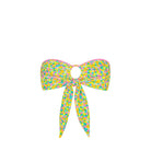 Colorful bow-shaped top on a white background