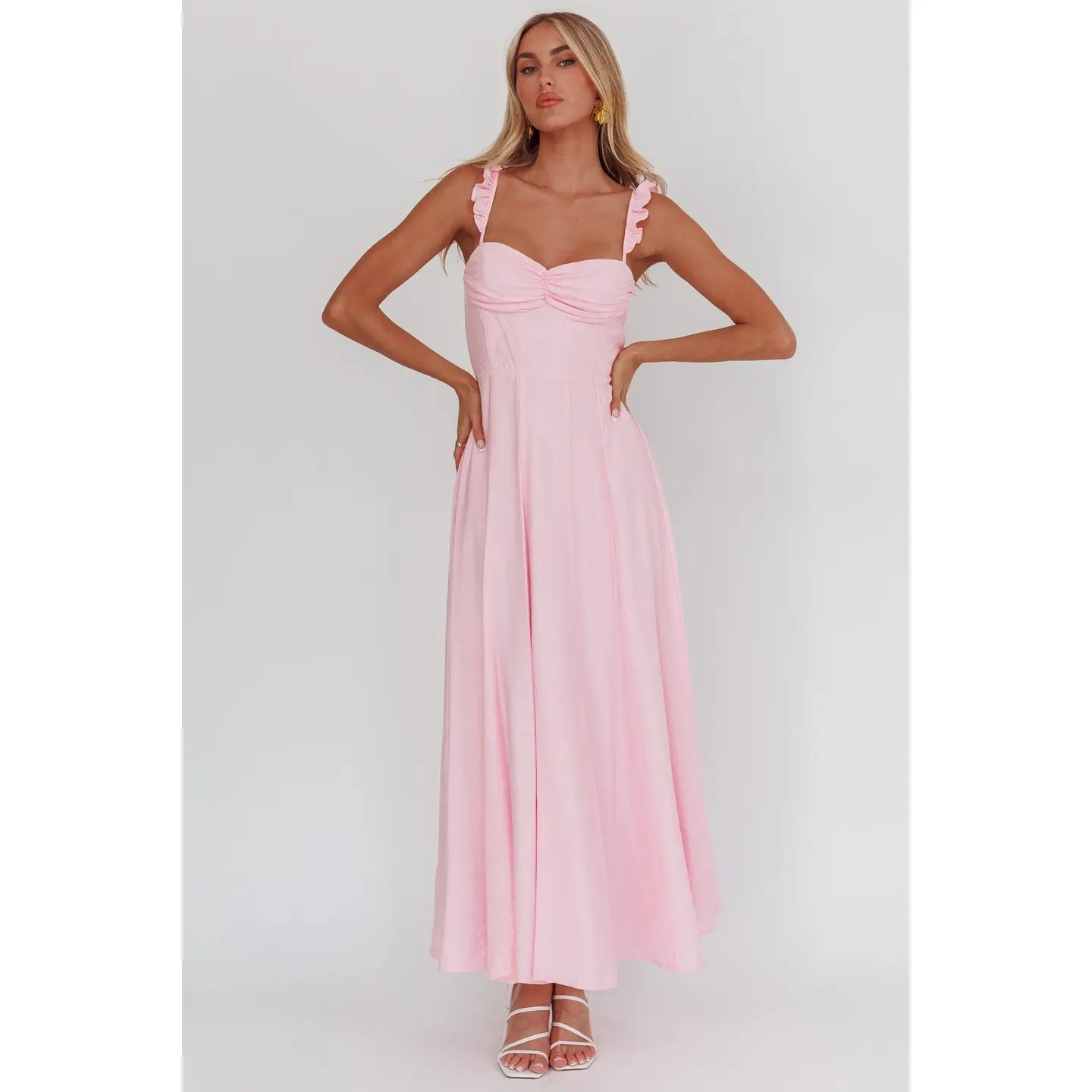 pink diamond maxi dress Helga Pink Diamond Maxi Dress / S